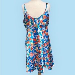 Gilligan & O’Malley Floral Slip Dress Chemise Nightgown Nightie L Large